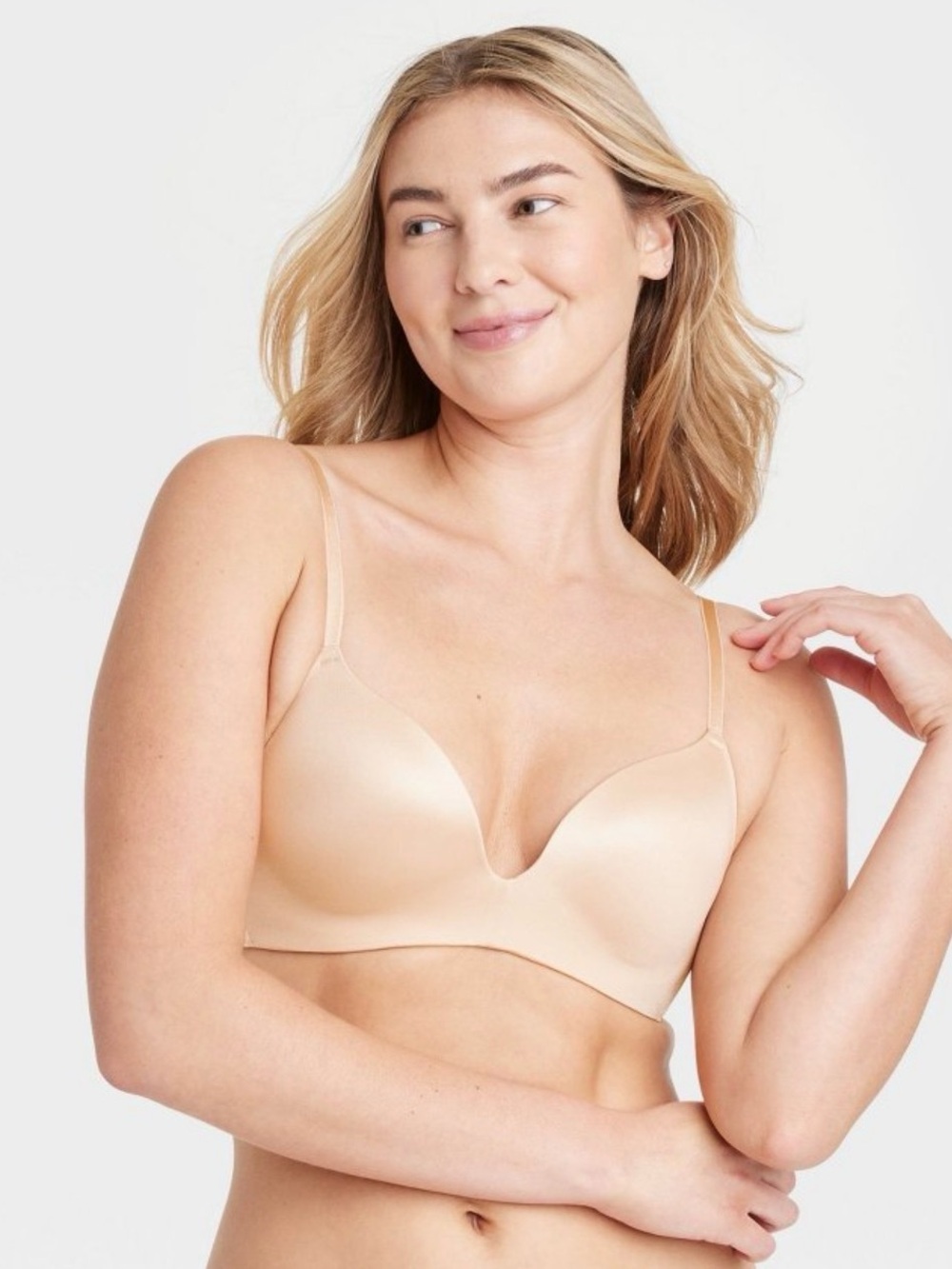 Auden Women's Wirefree Push-Up Bra Beige Size 38B